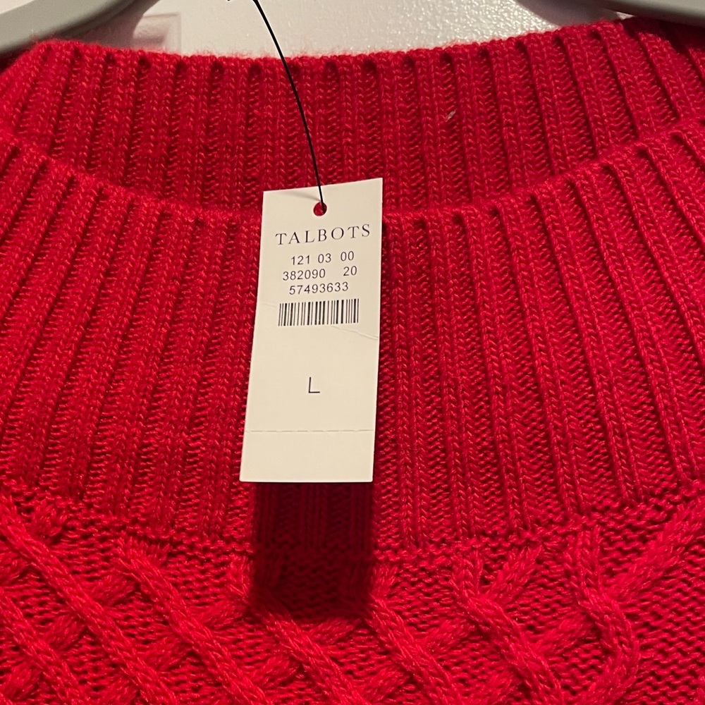 Talbots Vibrant Red Cowl Neck Sweater - Picture 2 of 5